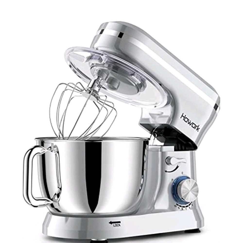 Howork 7Qt Stand Mixer SM-1510 10-Speed Tilt-Head Electric Food Mixer Silver